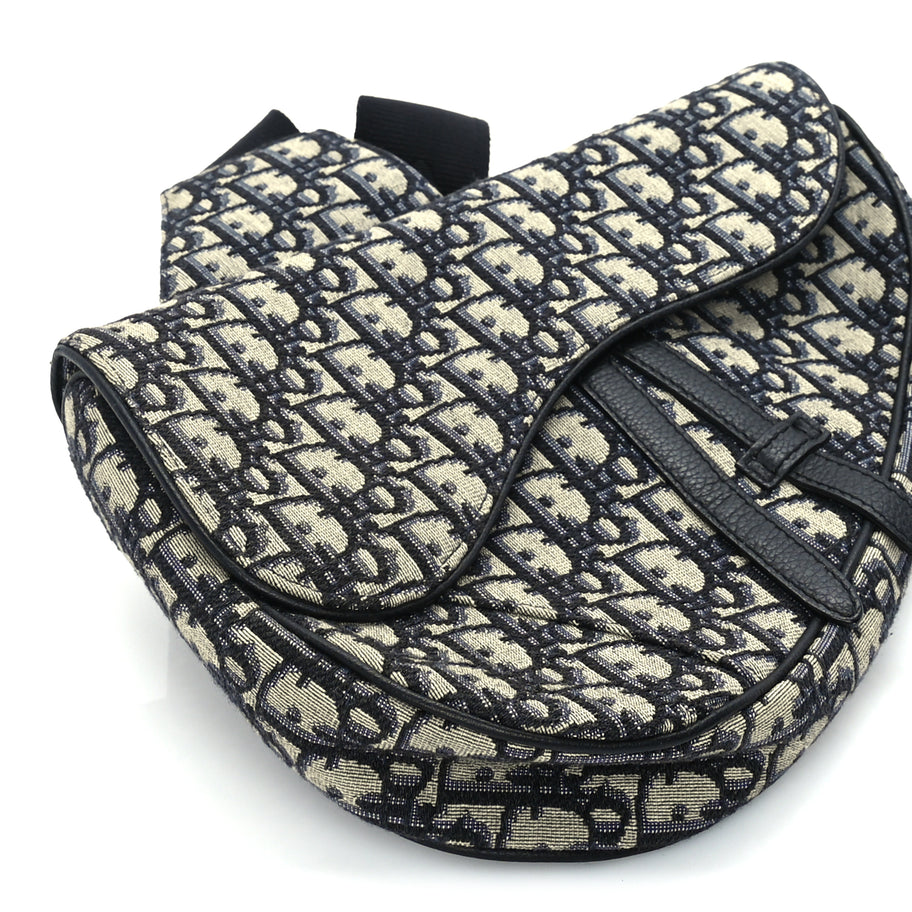 Christian Dior Oblique Mens Saddle Bag  Blue Image 7