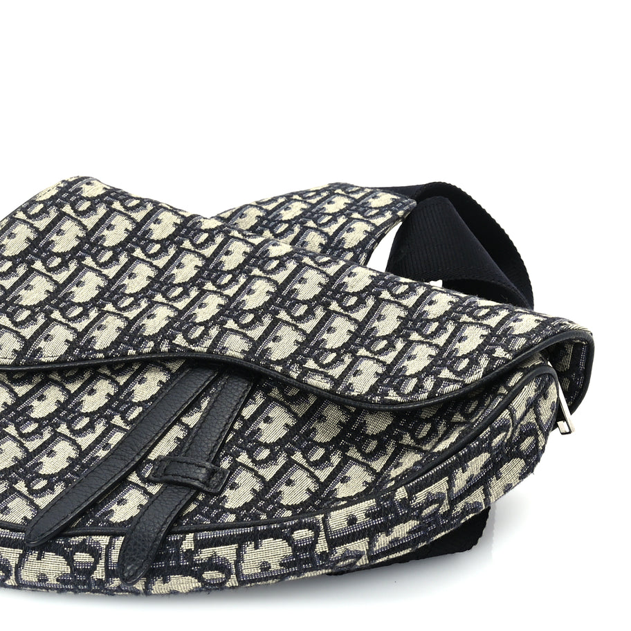 Christian Dior Oblique Mens Saddle Bag  Blue Image 8