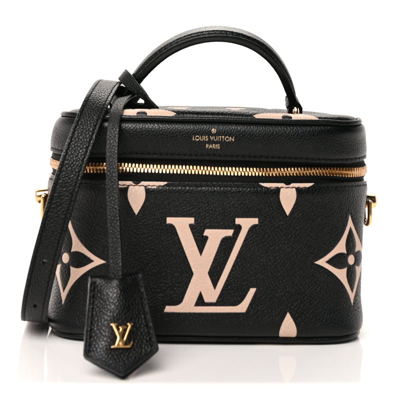  Louis Vuitton Empreinte Monogram Giant Vanity PM Black Beige