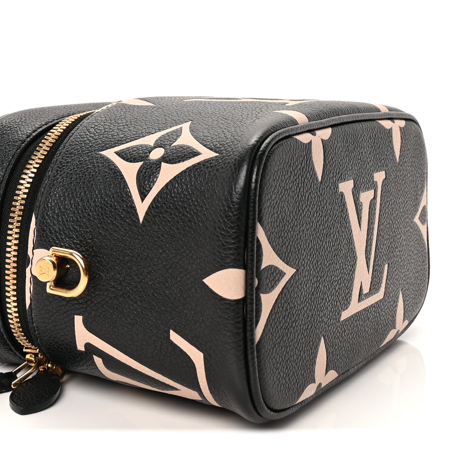 Louis Vuitton Empreinte Monogram Giant Vanity PM Black Beige Image 8