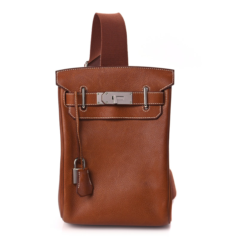 Hermes Barenia Faubourg Hac A Dos PM Backpack Fauve