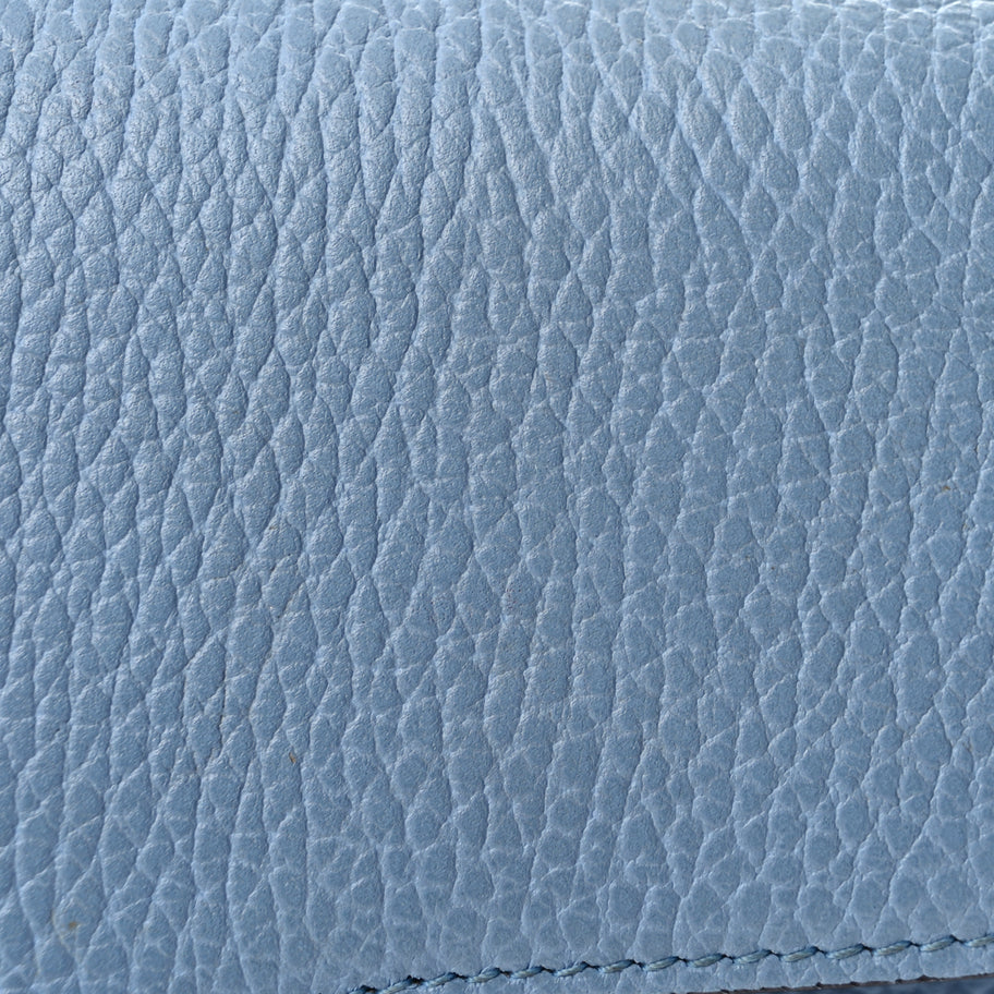 Gucci Dollar Calfskin Small Interlocking G Shoulder Bag Mineral Blue Image 7