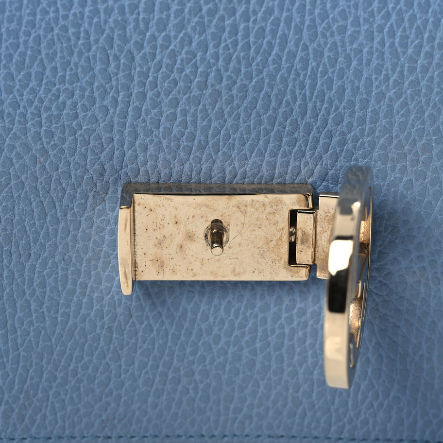 Gucci Dollar Calfskin Small Interlocking G Shoulder Bag Mineral Blue Image 10