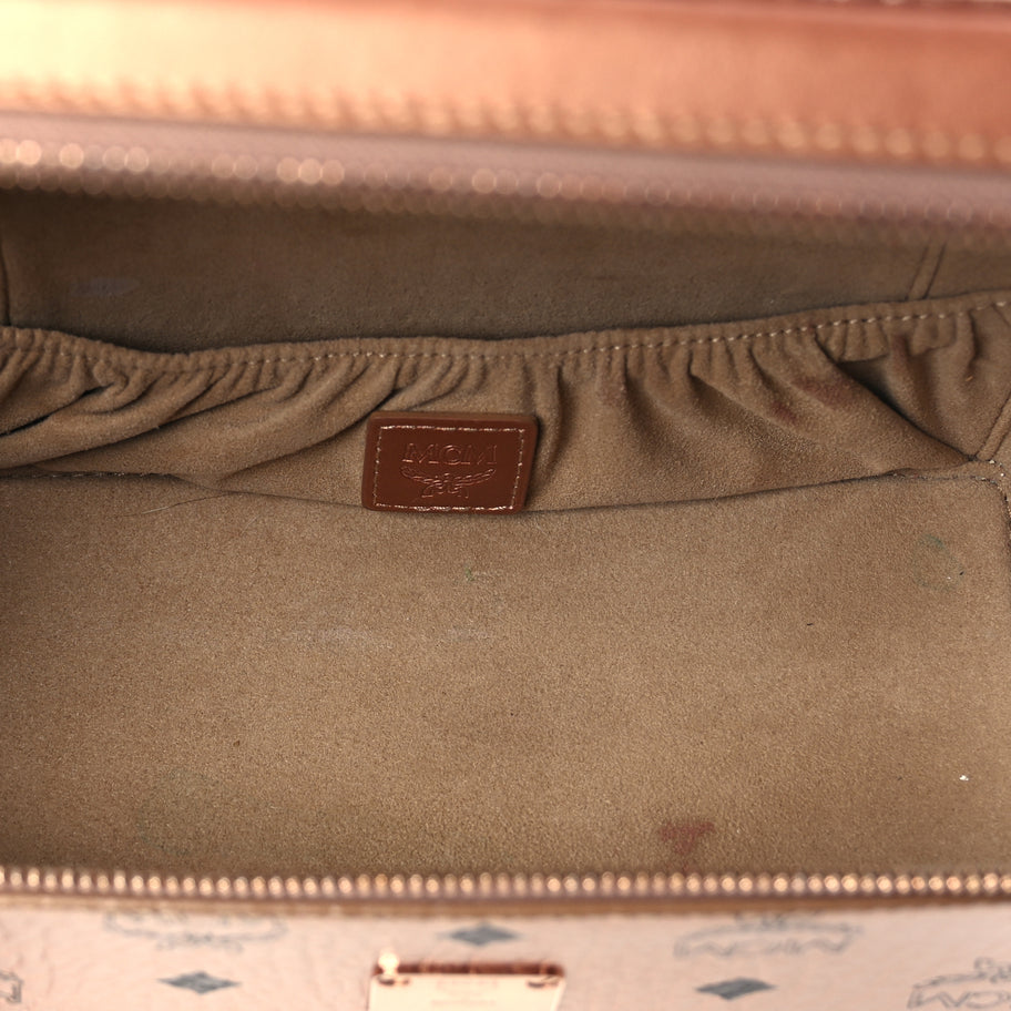 MCM Metallic Visetos Vanity Case Champagne Gold Image 4