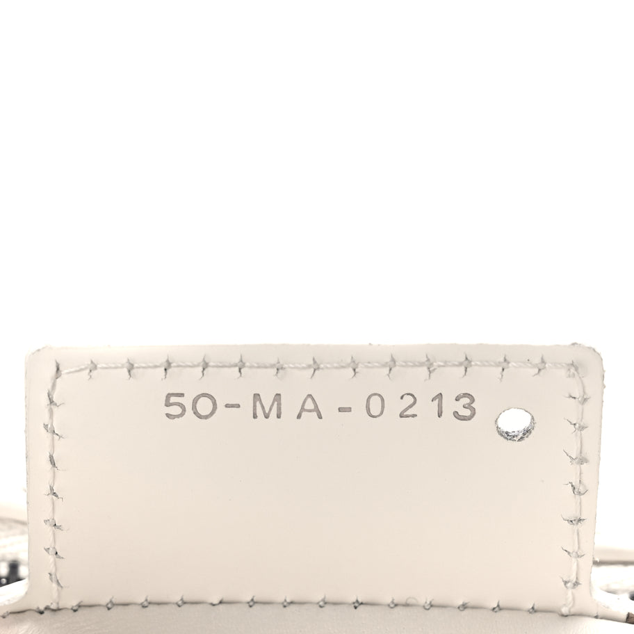 Christian Dior Calfskin Macrocannage Small Dior Caro Bag Ivory Image 6