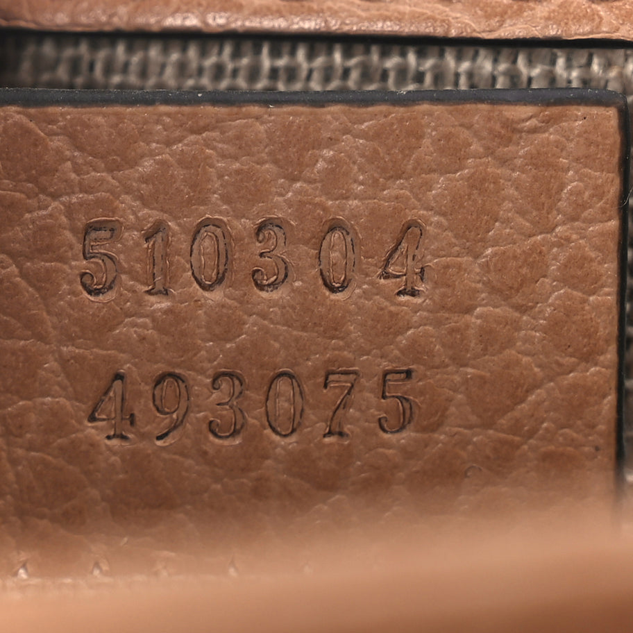 Gucci Dollar Calfskin Small Interlocking G Shoulder Bag Camelia Image 6