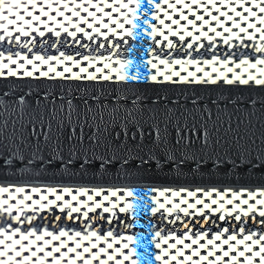 Hermes Swift Toile Borderie H Picotin Lock 18  Noir Ecru Fauve Bleu Zanzibar Image 6