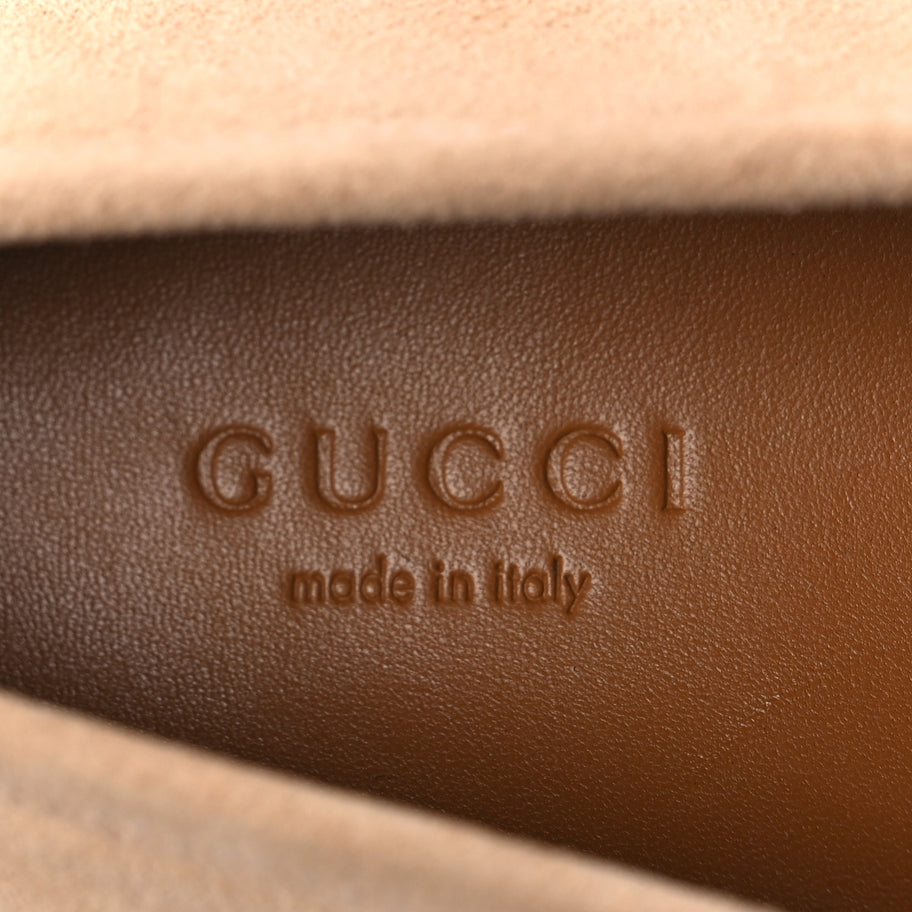 Gucci Suede Horsebit Womens Jordaan Loafers 39 Pink Sand Image 8