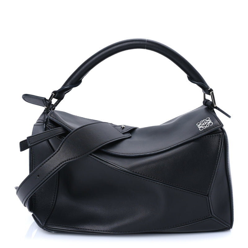  Loewe Calfskin Small Puzzle Bag  Black