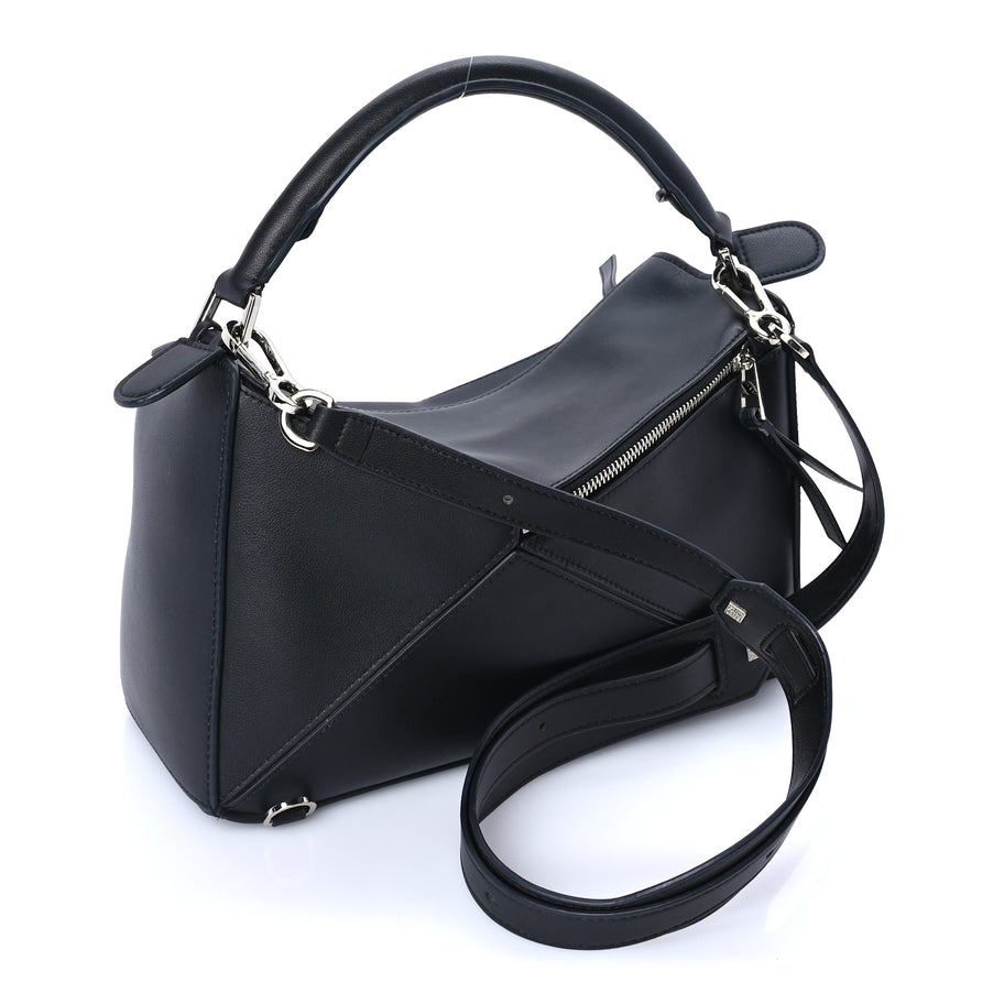 Loewe Calfskin Small Puzzle Bag  Black Image 2