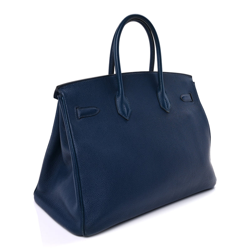  Hermes Togo Birkin 35  Bleu de Prusse