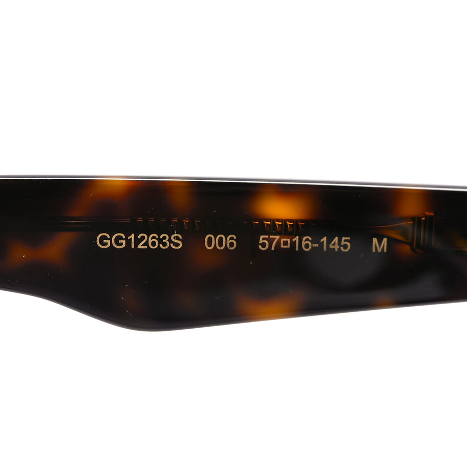 Gucci Acetate Aviator Sunglasses GG1263S Tortoise Image 5