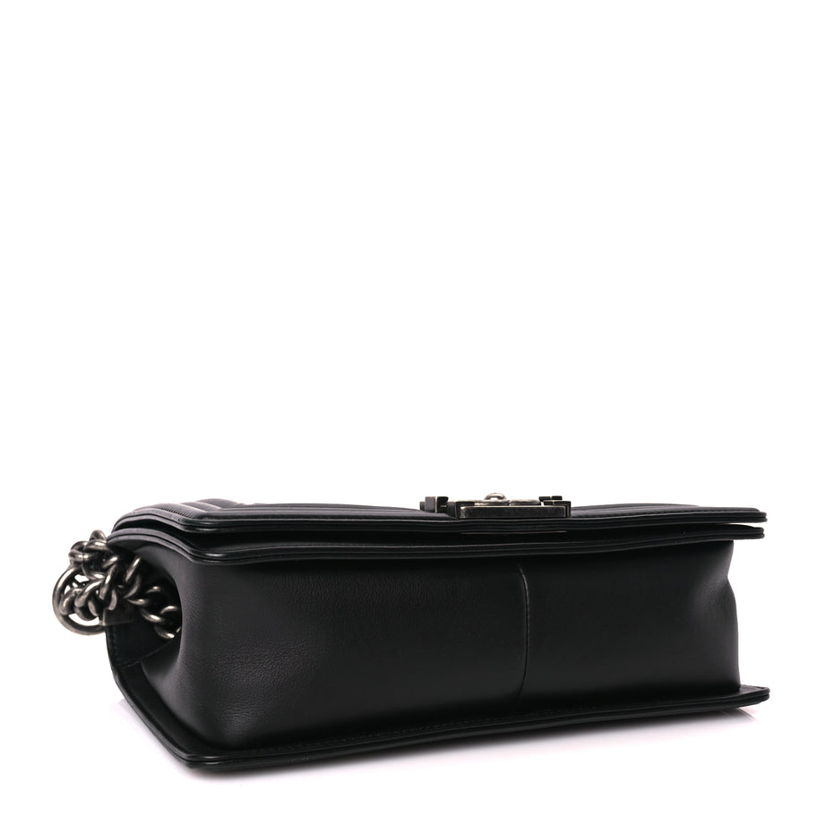 Chanel Calfskin Quilted Medium Boy Flap Black Image 3