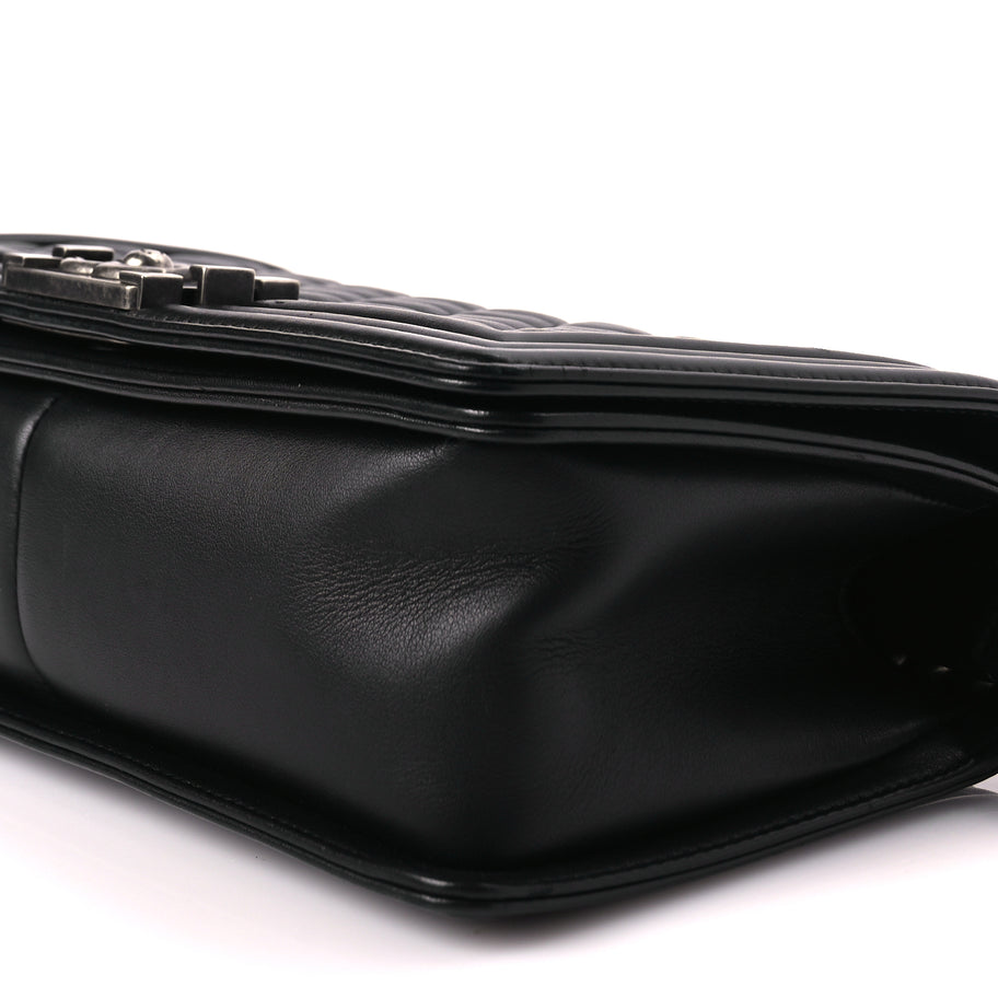 Chanel Calfskin Quilted Medium Boy Flap Black Image 9