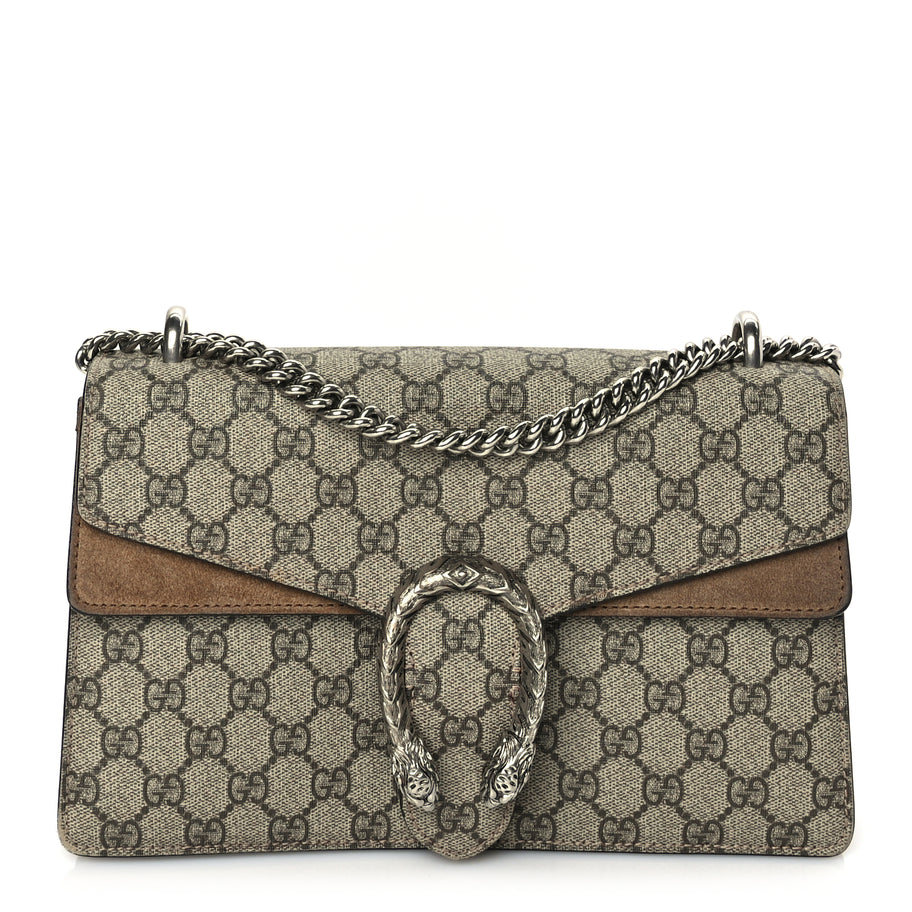 Gucci GG Supreme Monogram Small Dionysus Shoulder Bag  Taupe Image 1