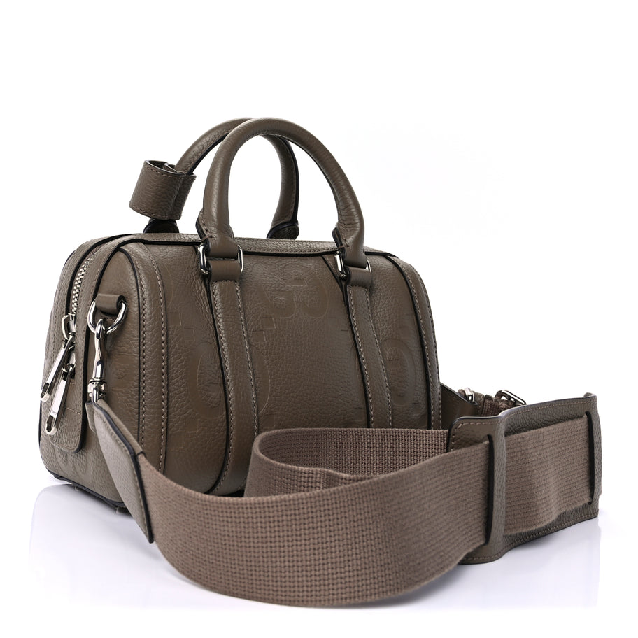 Gucci Piuma Calfskin Jumbo GG Embossed Mini Duffle Bag Good Taupe Image 2