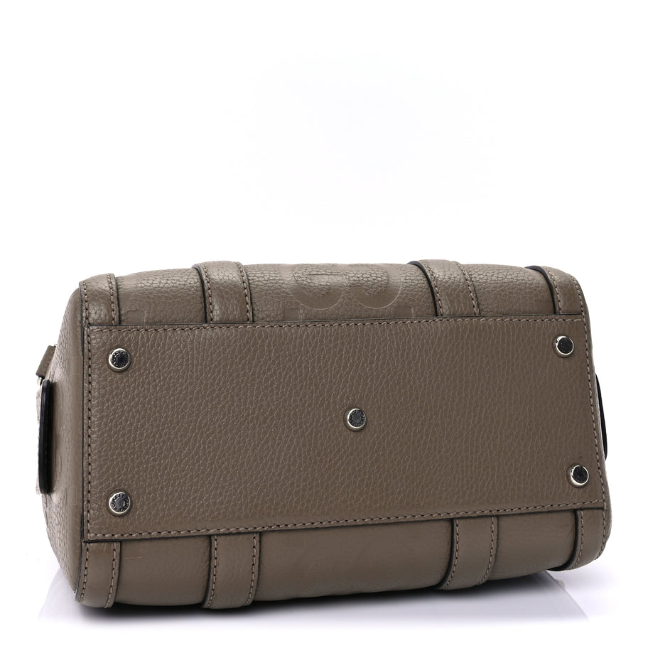 Gucci Piuma Calfskin Jumbo GG Embossed Mini Duffle Bag Good Taupe Image 3