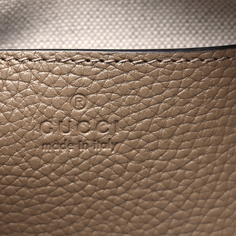 Gucci Piuma Calfskin Jumbo GG Embossed Mini Duffle Bag Good Taupe Image 5