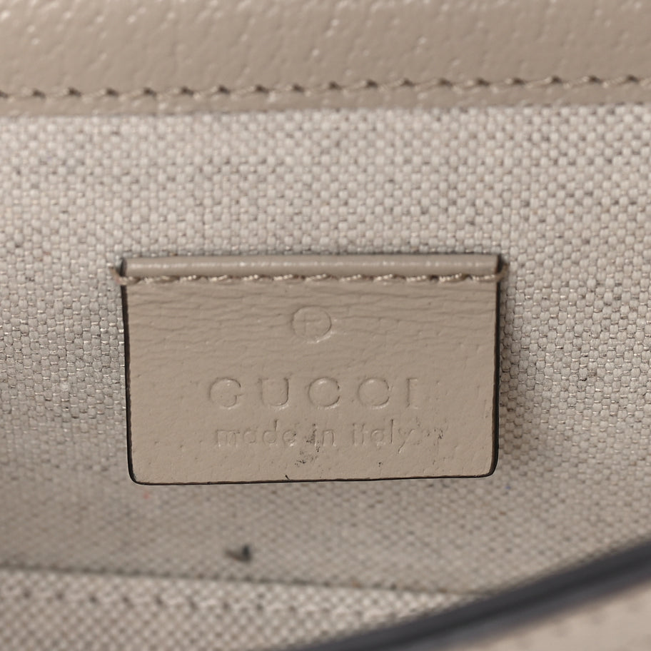 Gucci GG Supreme Monogram Textured Dollar Calfskin Mini Horsebit 1955 Shoulder Bag Beige Mystic White Oatmeal Image 5