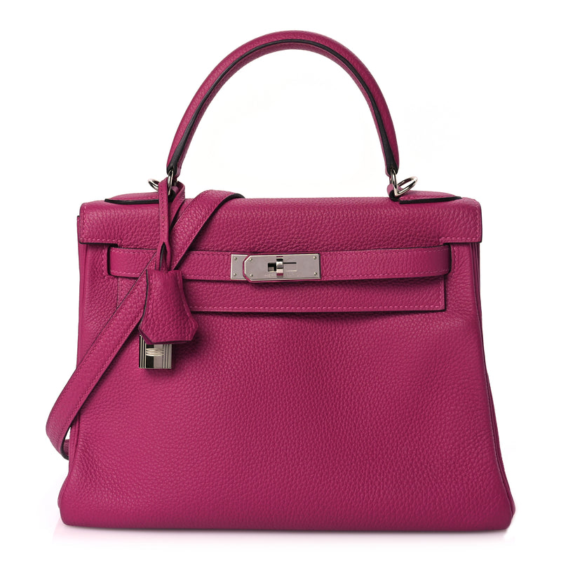  Hermes Togo Kelly Retourne 28 Rose Pourpre Rose Pourpre