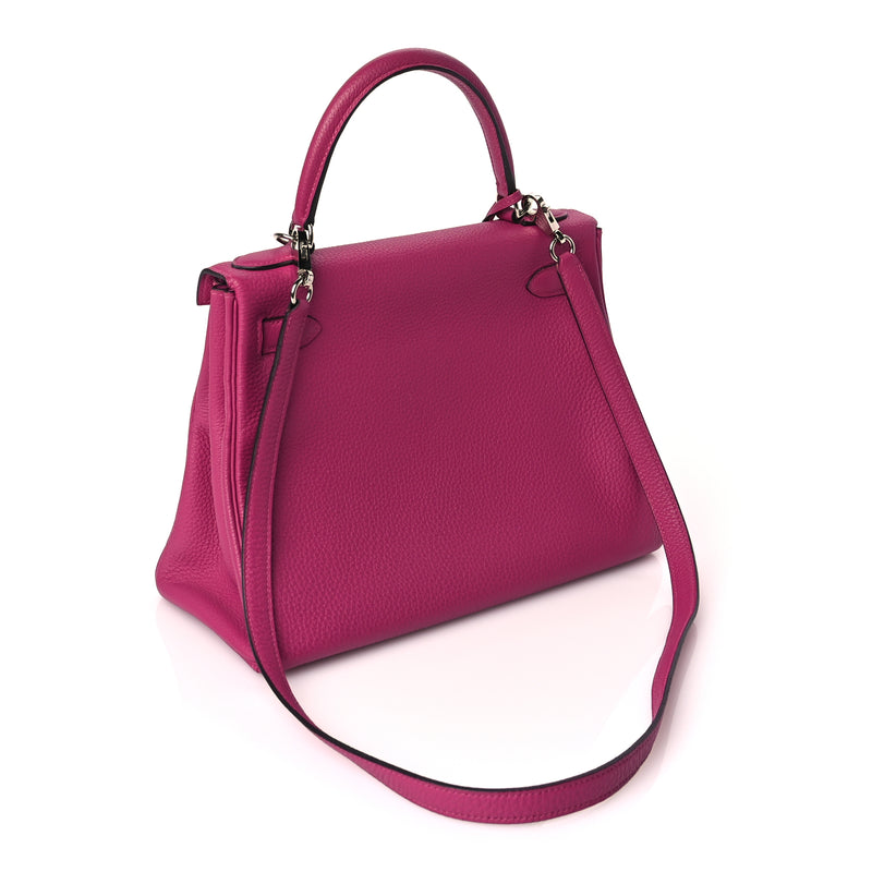  Hermes Togo Kelly Retourne 28 Rose Pourpre Rose Pourpre
