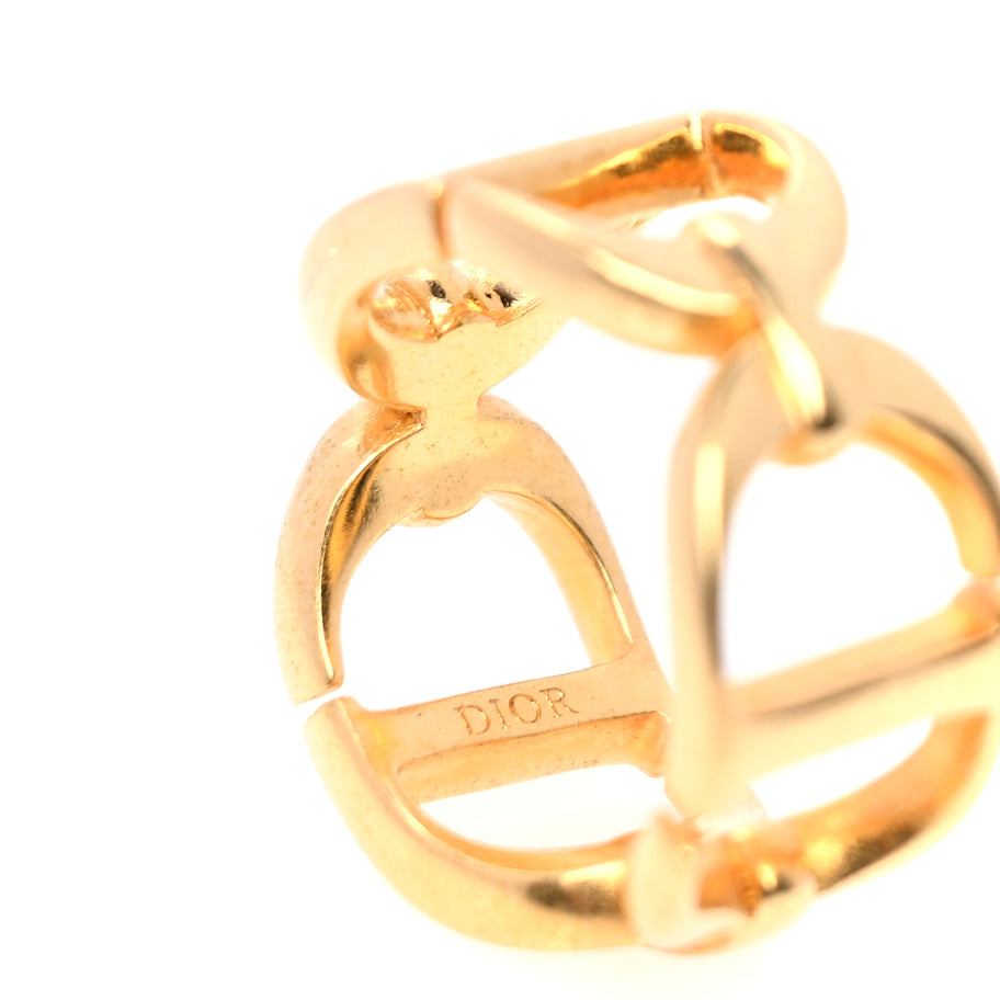 Christian Dior Metal CD Ring  Gold Image 3