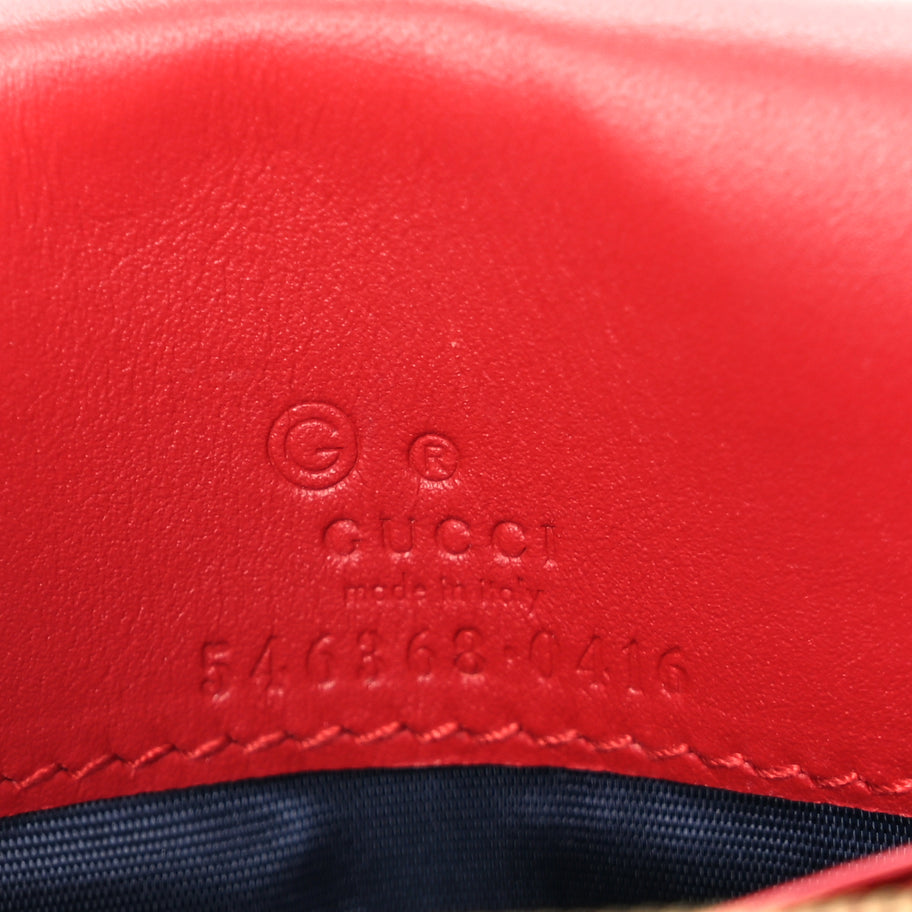 Gucci GG Supreme Monogram Blooms Chain Wallet  Blue Image 5