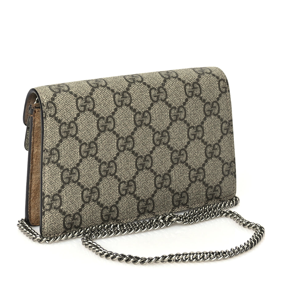 Gucci GG Supreme Monogram Super Mini Dionysus Shoulder Bag Taupe Image 2