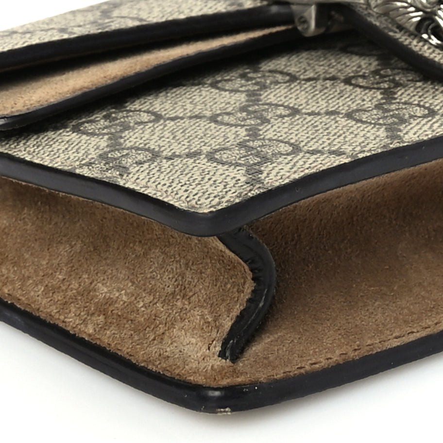 Gucci GG Supreme Monogram Super Mini Dionysus Shoulder Bag Taupe Image 7
