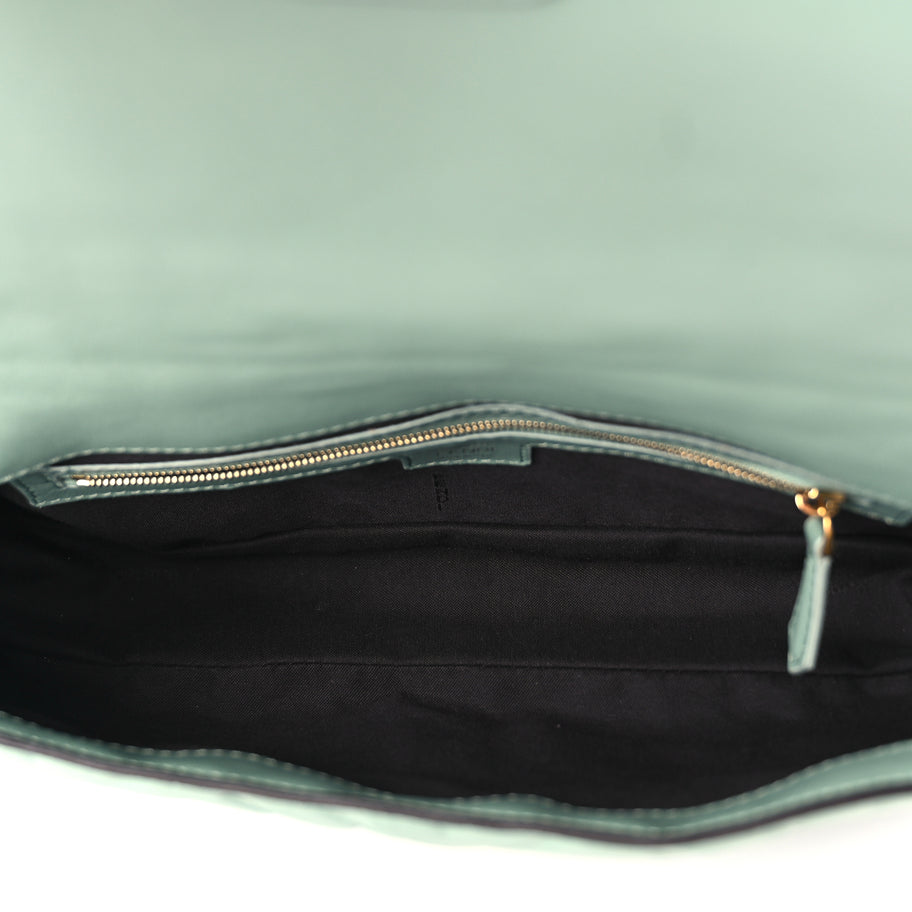 Fendi Nappa FF 1974 Embossed Baguette Menta Image 4