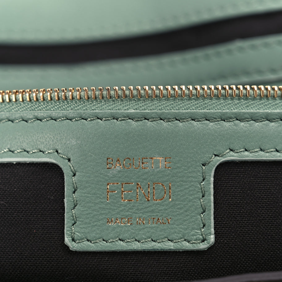 Fendi Nappa FF 1974 Embossed Baguette Menta Image 5