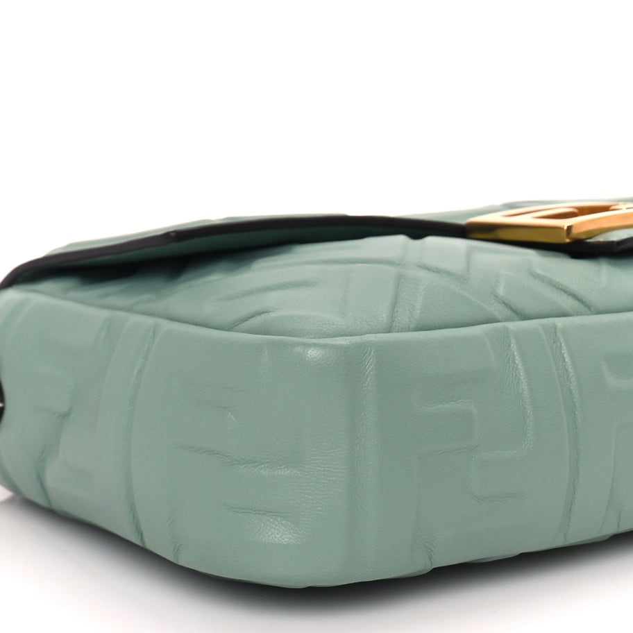 Fendi Nappa FF 1974 Embossed Baguette Menta Image 7
