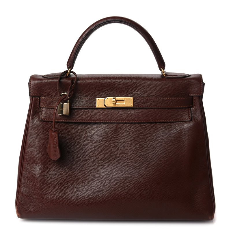  Hermes Courchevel Kelly Retourne 32 Chocolate