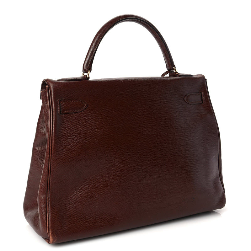  Hermes Courchevel Kelly Retourne 32 Chocolate