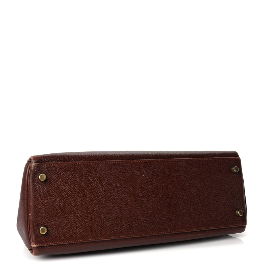 Hermes Courchevel Kelly Retourne 32 Chocolate Image 3