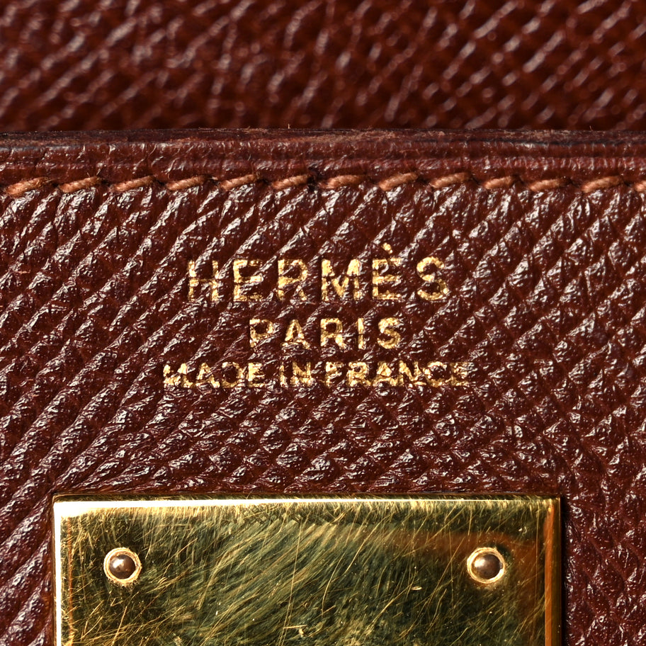 Hermes Courchevel Kelly Retourne 32 Chocolate Image 5