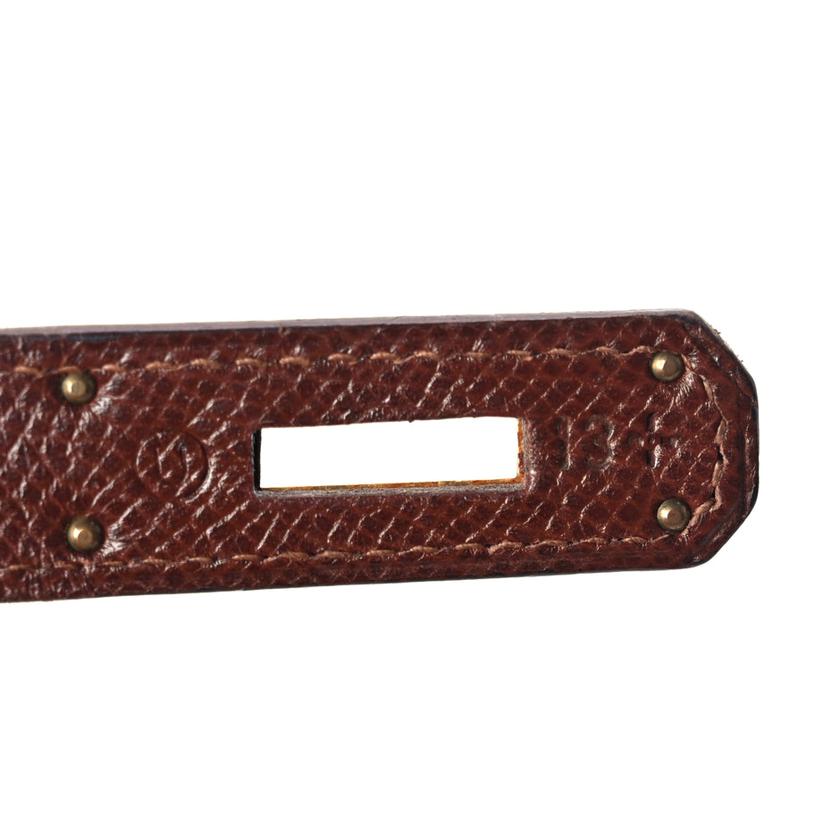 Hermes Courchevel Kelly Retourne 32 Chocolate Image 6