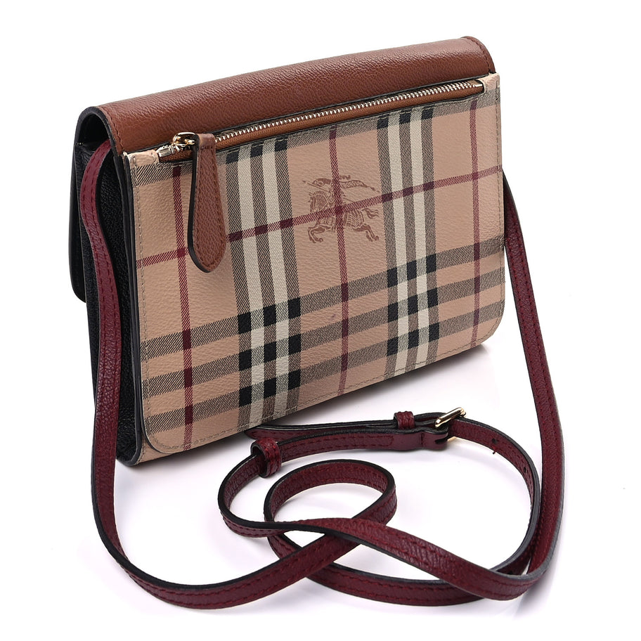 Burberry Haymarket Check Small Loxley Crossbody Bright Toffee Image 2