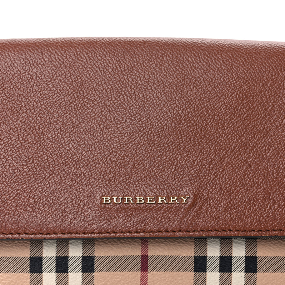 Burberry Haymarket Check Small Loxley Crossbody Bright Toffee Image 6