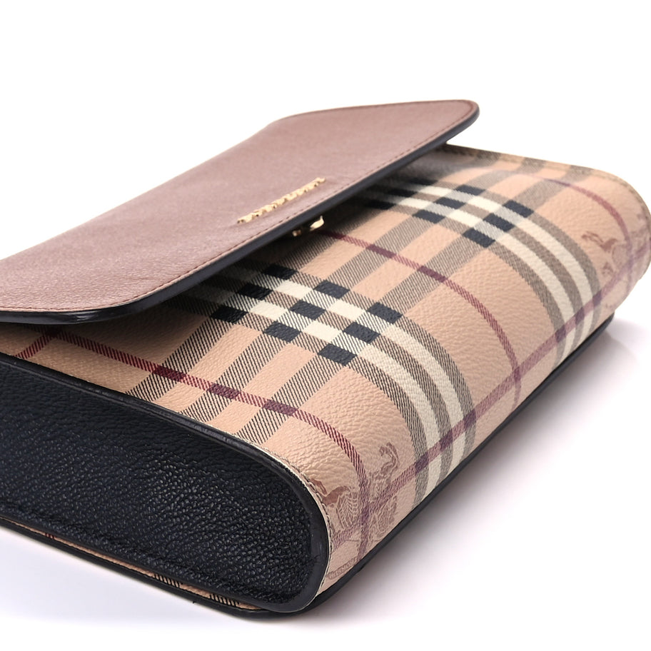 Burberry Haymarket Check Small Loxley Crossbody Bright Toffee Image 7