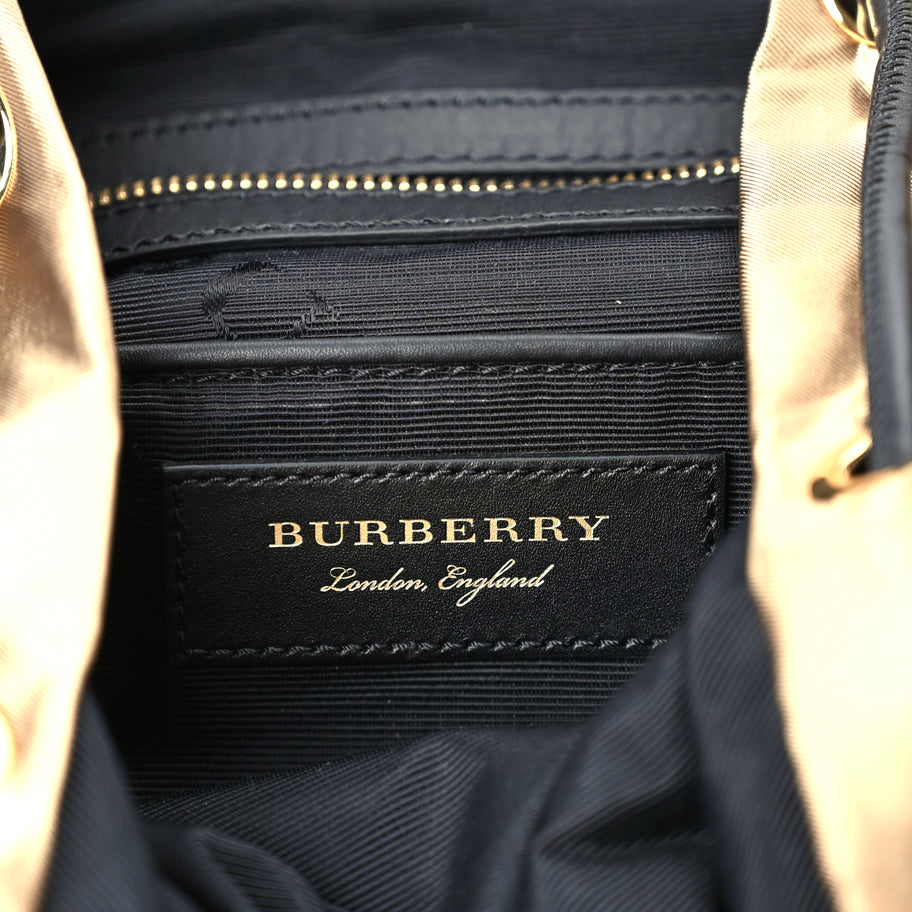 Burberry Nylon Medium Rucksack Runway Backpack Gold Black Image 5