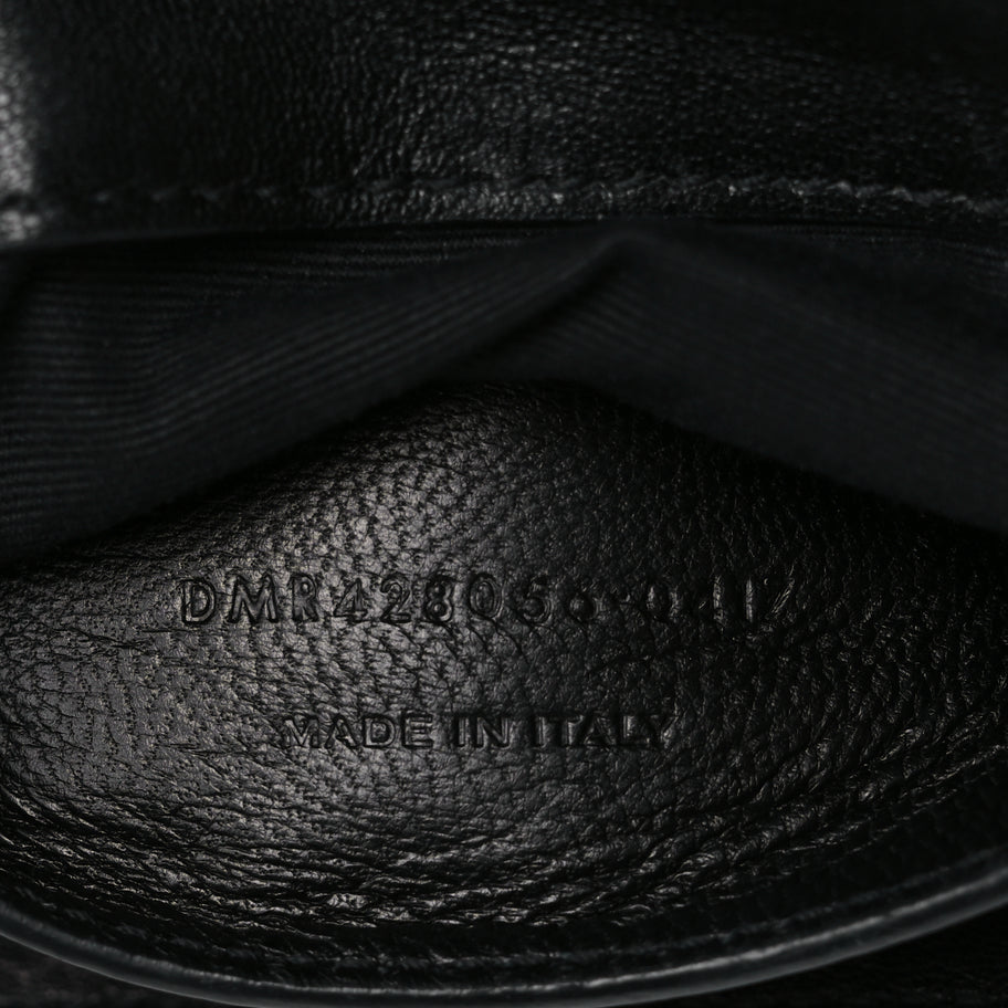 Saint Laurent Sheepskin Matelasse Chevron Monogram Monochrome Medium College Bag Black Image 6
