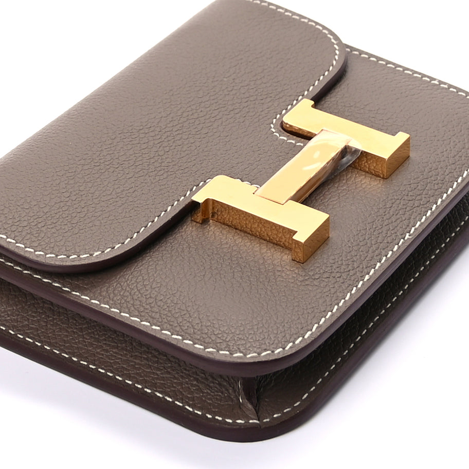 Hermes Evercolor Constance Slim Wallet  Etoupe Image 7