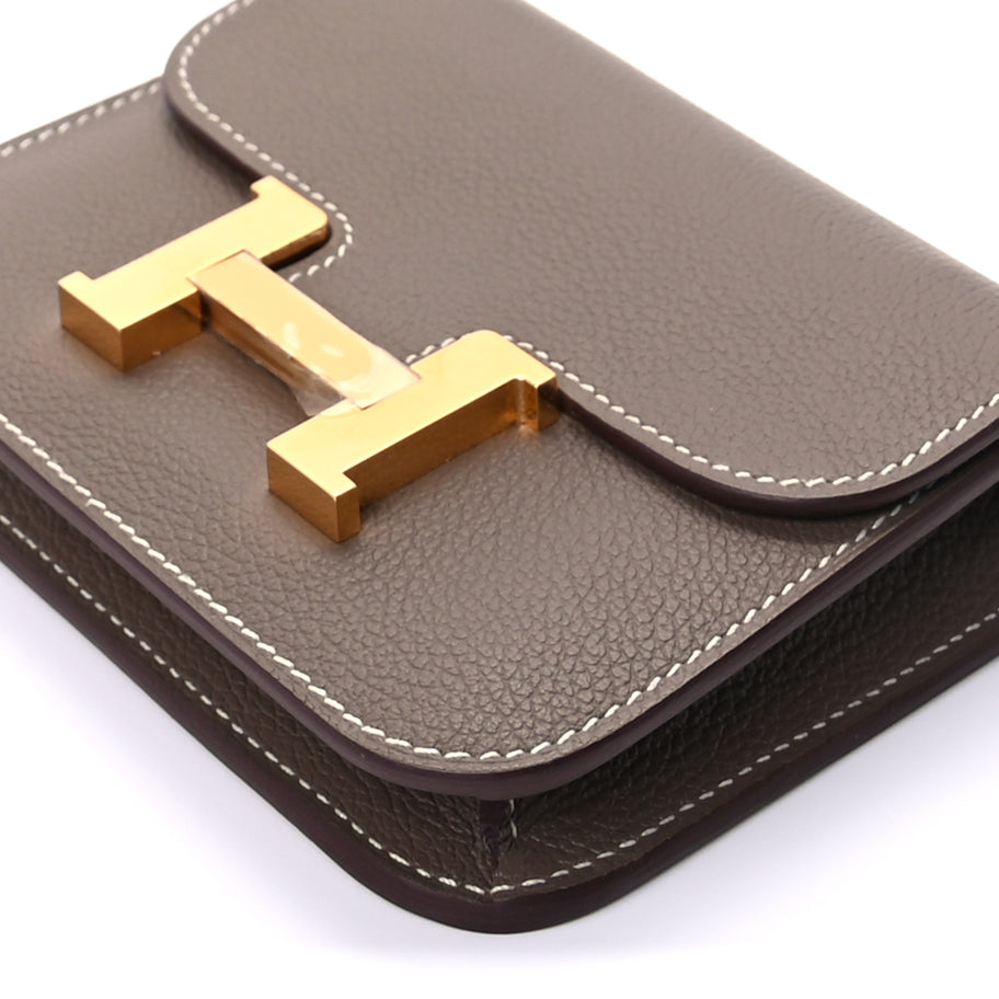 Hermes Evercolor Constance Slim Wallet  Etoupe Image 8