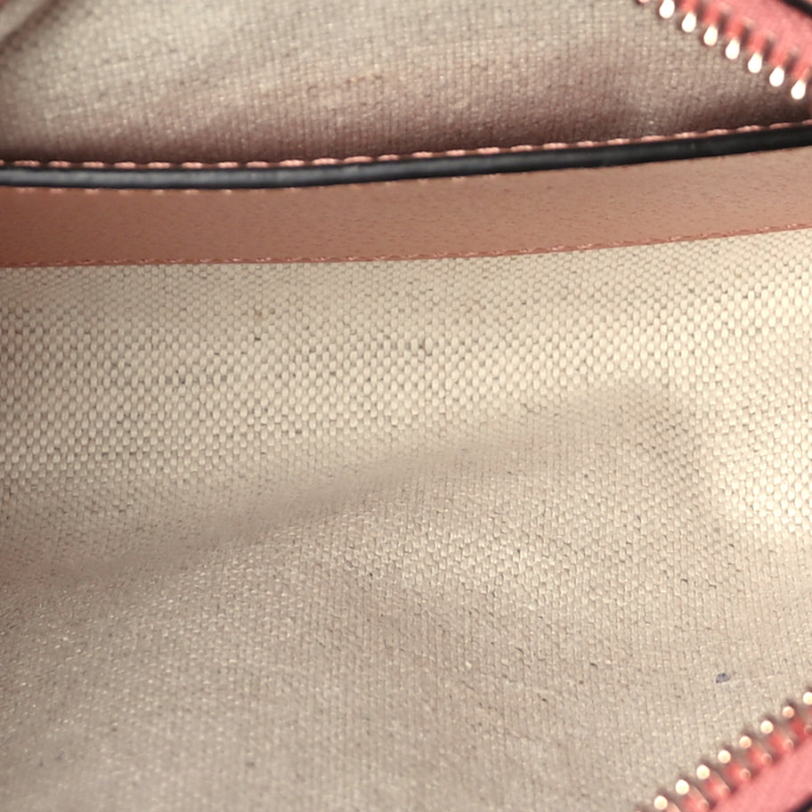 Gucci Monogram Textured Dollar Calfskin Mini Ophidia Shoulder Bag Cloche Rose Pink Image 4