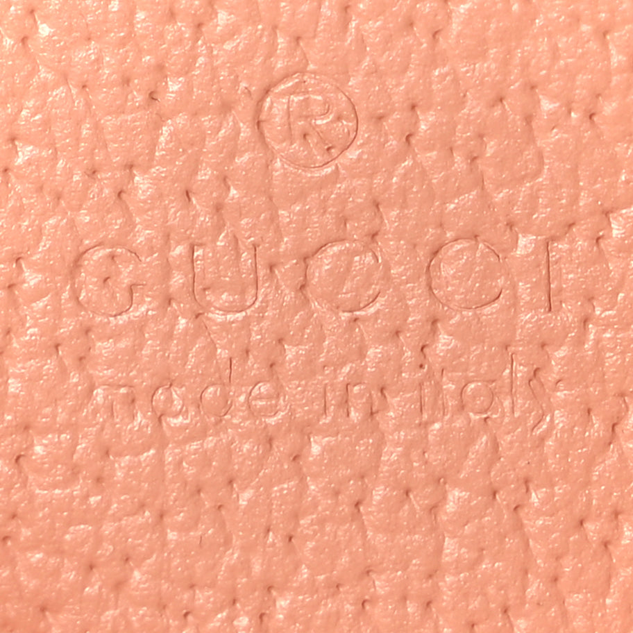 Gucci Monogram Textured Dollar Calfskin Mini Ophidia Shoulder Bag Cloche Rose Pink Image 5
