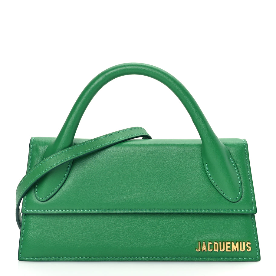 Jacquemus Smooth Calfskin Le Chiquito Long Green Image 1