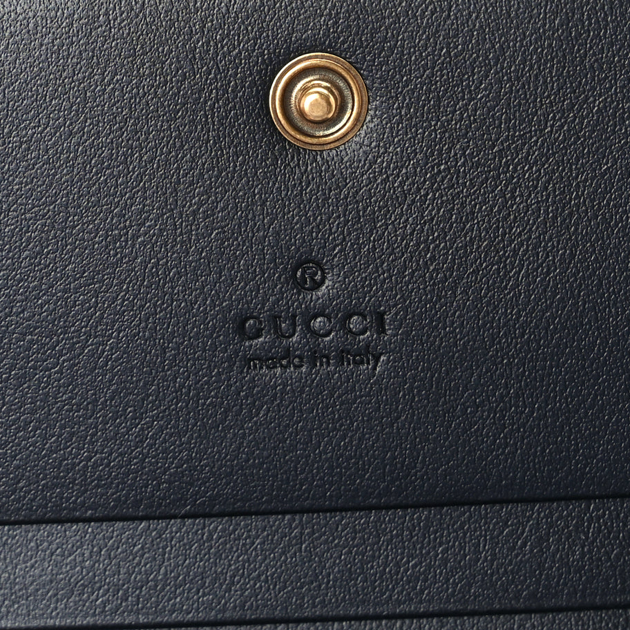 Gucci Calfskin Matelasse GG Marmont Card Case Wallet Black Image 6