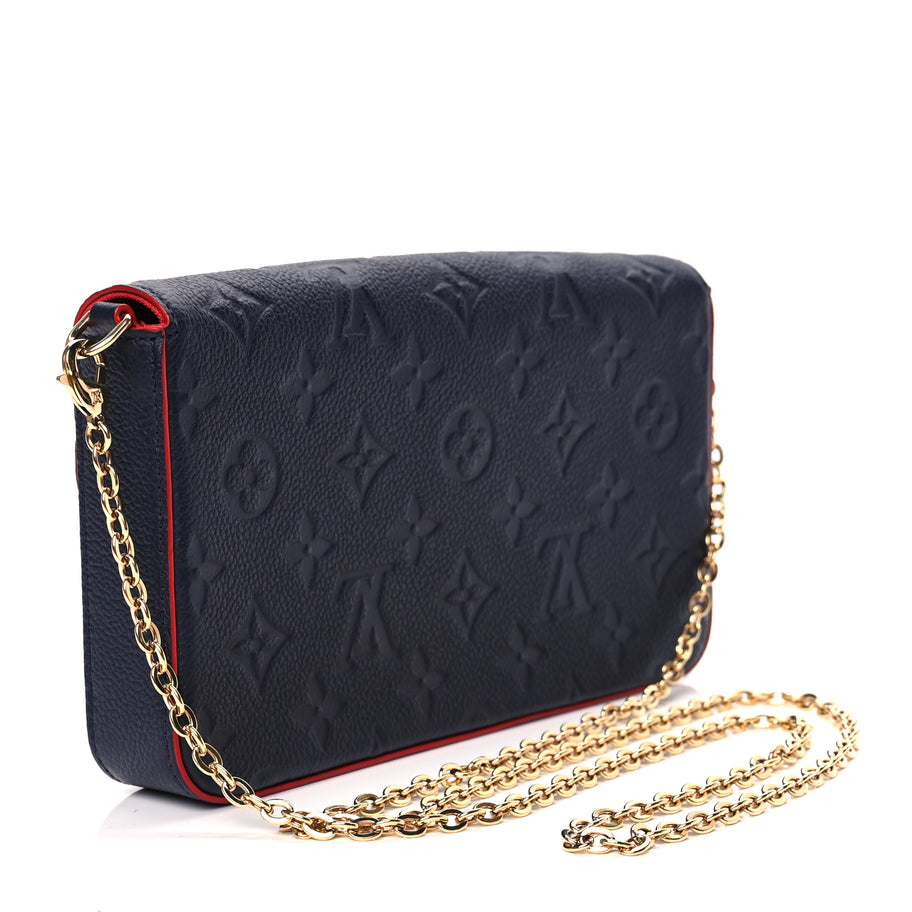 Louis Vuitton Empreinte Pochette Felicie Chain Wallet Marine Rouge Image 3