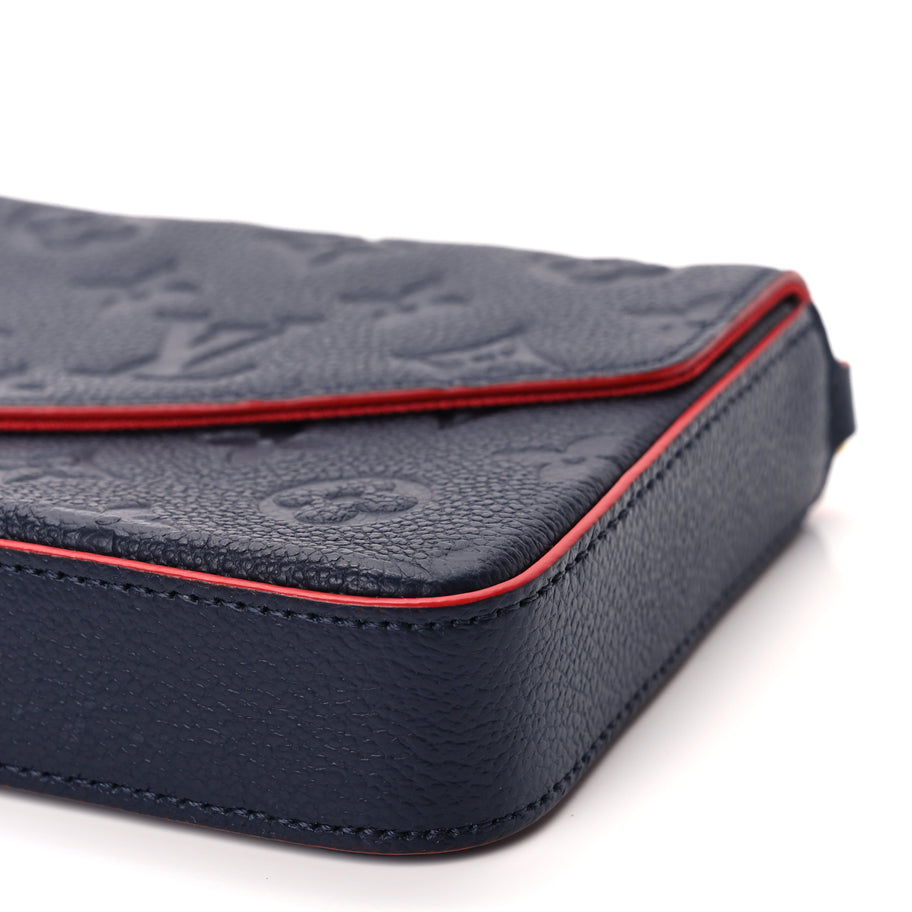 Louis Vuitton Empreinte Pochette Felicie Chain Wallet Marine Rouge Image 8